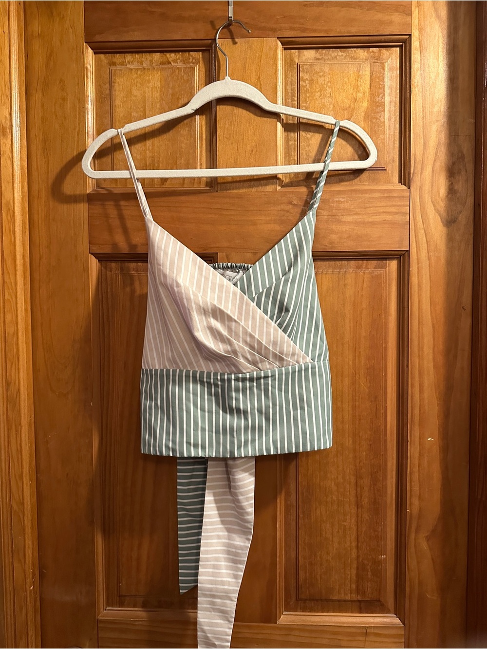 Anthropologie crop top, faux wrap style. super cute!